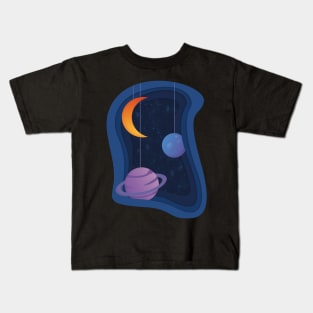 Cartoon Space Kids T-Shirt